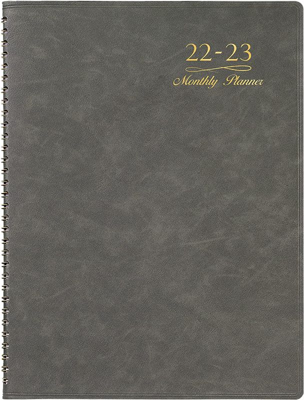 Photo 1 of 2022-2023 Monthly Planner - Planner 2022 from January 2022 - December 2023 Covering 2 Years, with Tabs & Pocket & Label, 9" x 11", Contacts and Passwords + Two-Sided Back Pocket + Premium Thick Paper---SET OF 4---
