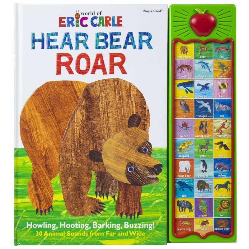 Photo 1 of World of Eric Carle, Hear Bear Roar 30-Button Animal Sound Book - Great for First Words - PI Kids Hardcover