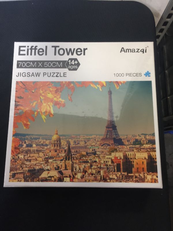 Photo 2 of Jigsaw Puzzles 1000 Pieces for Adults - Eiffel Tower Jigsaw Puzzle with Letters on Back - Premium Cardboard Perfect Interlocking Clear Printing?28×20In?
