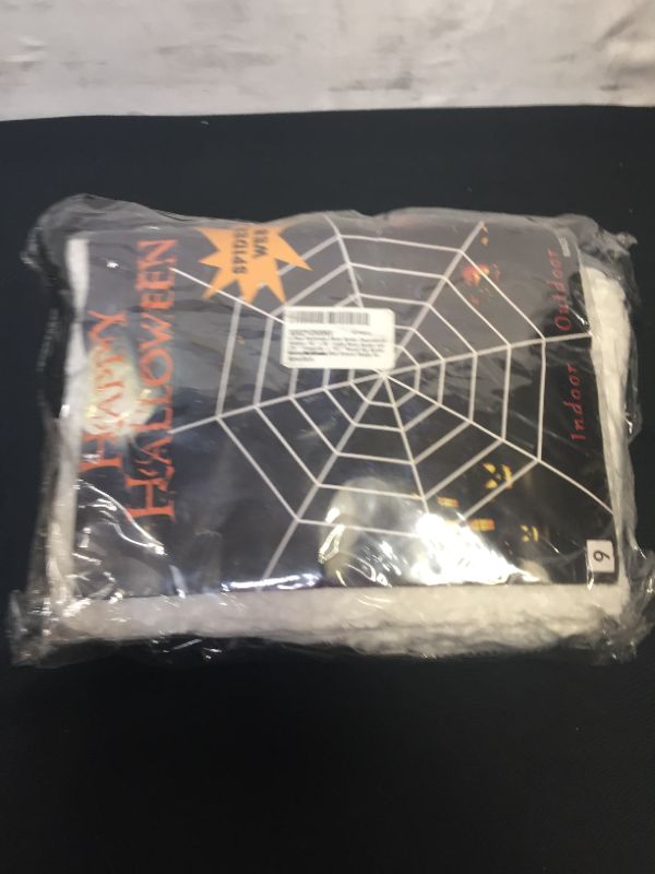 Photo 2 of 4 Pack Halloween Scary Spider Decorations Outdoor, 59''+35'' Large Scary Spider and 275'' Triangular + 157'' Round Big Spider Web with Stretch Web Ground Stakes for Indoor Halloween
