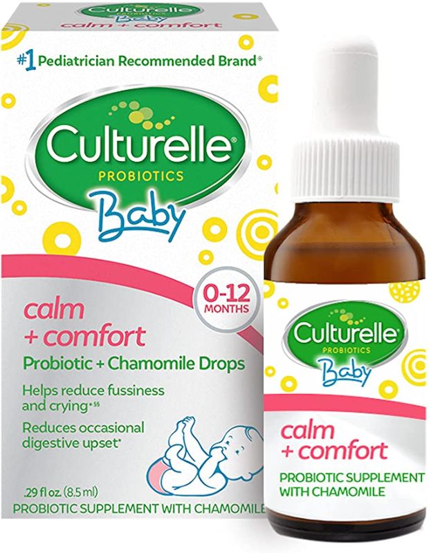Photo 1 of Culturelle Baby Calm and Comfort Probiotics + Chamomile Drops, Helps Reduce Occasional Infant Digestive Upset and Supports Digestive Health*, Gluten Free and Non-GMO, 8.5 ml exp 06.2022