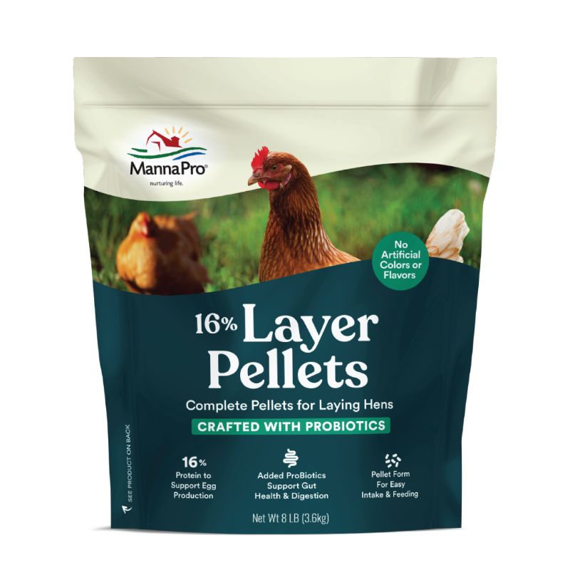 Photo 1 of Manna Pro 16% Layer Pellets for Laying Hens, Crafted with Probiotics, 8 lbs
