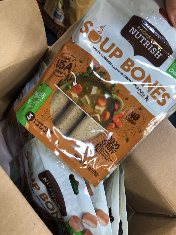 Photo 4 of Rachael Ray Nutrish Soup Bones Longer Lasting Dog Treat Chews
Size:3 Count (Pack of 8)
 ---- bb 06 17 2022