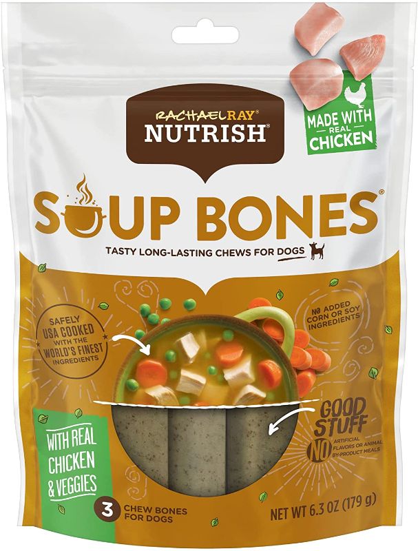 Photo 2 of Rachael Ray Nutrish Soup Bones Longer Lasting Dog Treat Chews
Size:3 Count (Pack of 8)
 ---- bb 06 17 2022