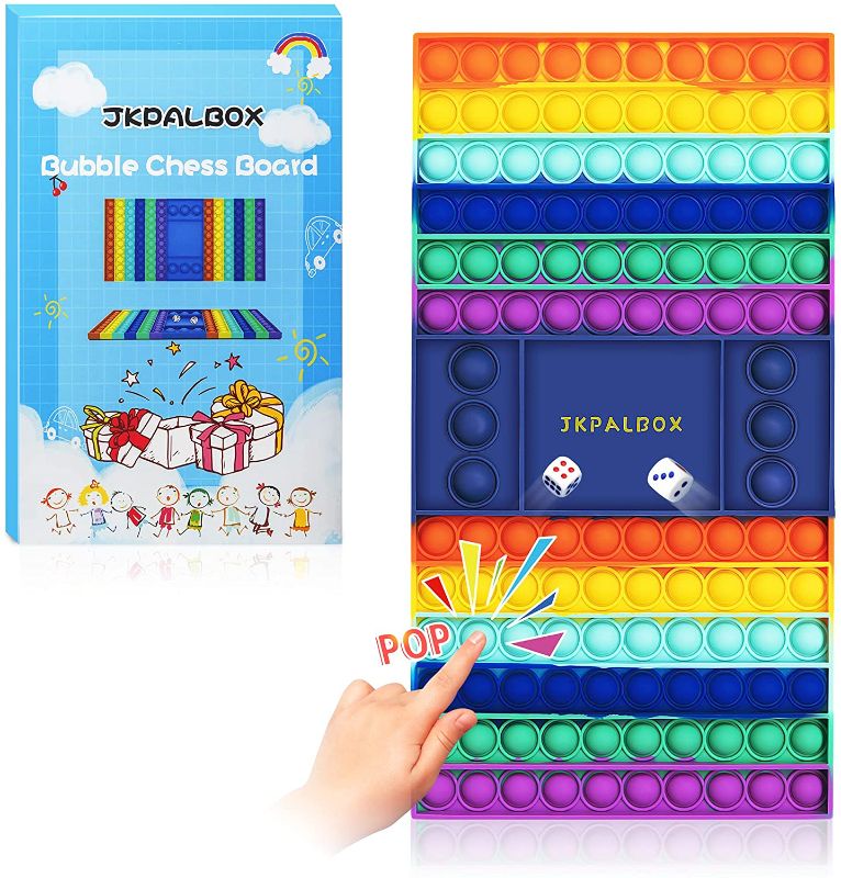 Photo 1 of JKPALBOX Big Size Pop Game Fidget Toys with Customized Packaging Box, Board Game with 2 Dices, Safe Material, Stress Relief Educational Toy, Interactive Game Gifts for Parent-Child Time?Rectangle 01?