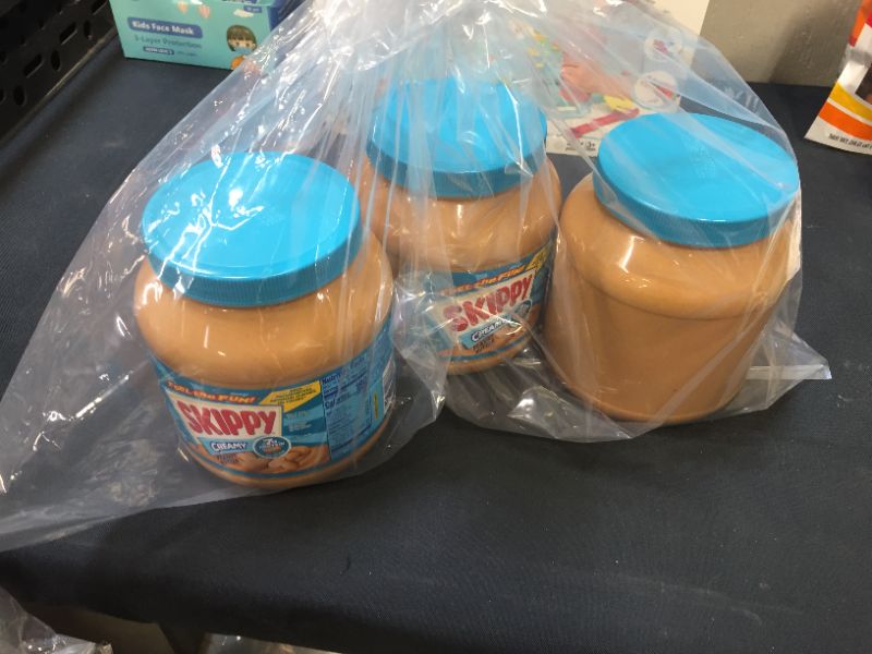 Photo 2 of 3 PACK - Skippy Creamy Peanut Butter, 64 Ounce EXP MAY 22, 2022