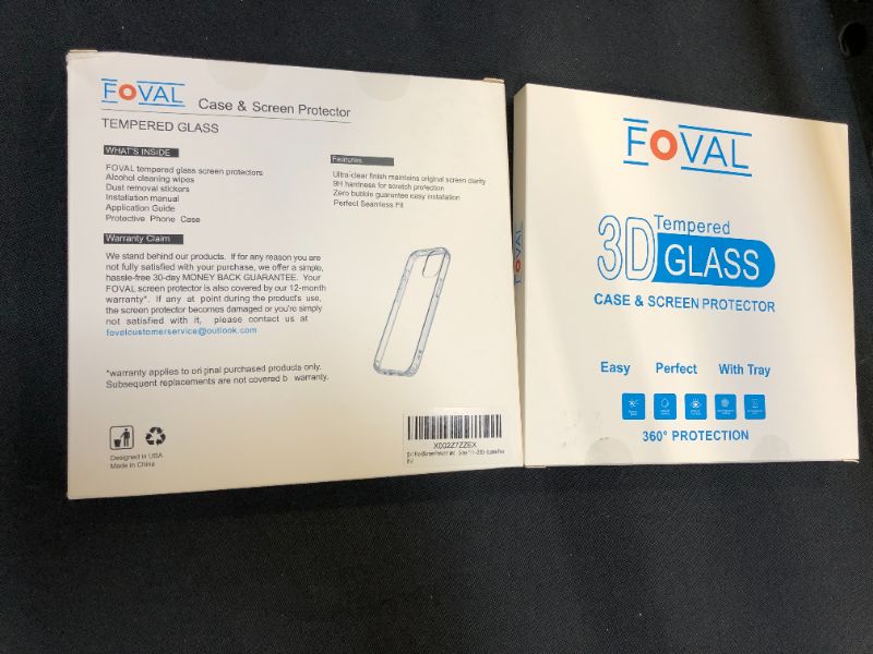Photo 2 of 2 pack FOVAL for iPhone 13 Pro Max Screen Protector (2 Pack) and Clear Case (1Pack), [Bubble Free] Tempered Glass Super Easy Install with Shockproof Phone Cover Compatible with Magsafe Charging
