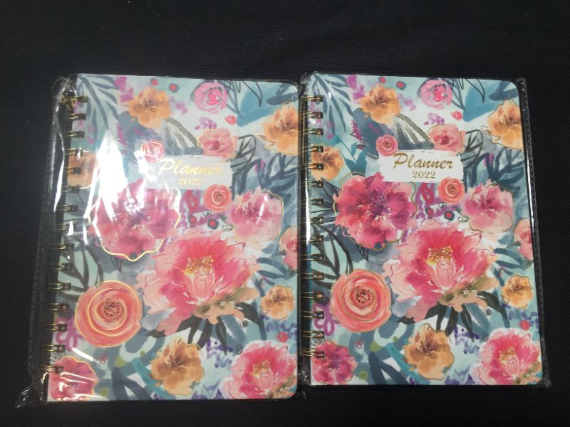Photo 1 of TWO PACK OF 2022 PLANNER FLORAL DESIGN 