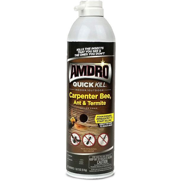 Photo 1 of Amdro 100530435 Quick Kill Carpenter Bee, Ant, and Termite Killer Foam, 18 OZ
