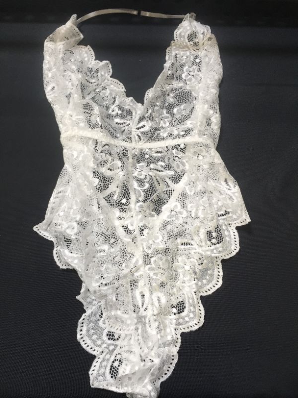 Photo 1 of WOMENS BABYDOLL STYLE LINGERIE WHITE LACE SIZE XXL 