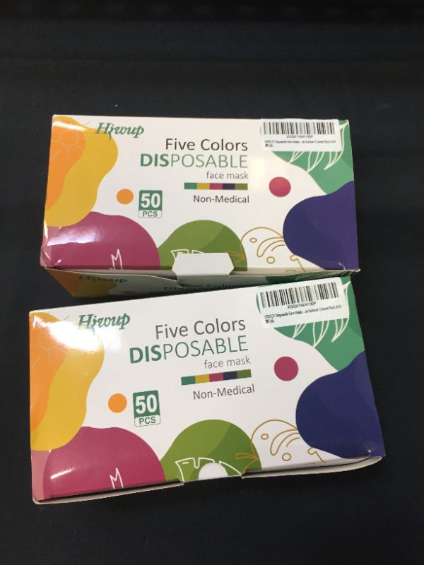Photo 1 of 2 PACK OF 50 PC DISPOSABLE FACE MASK 