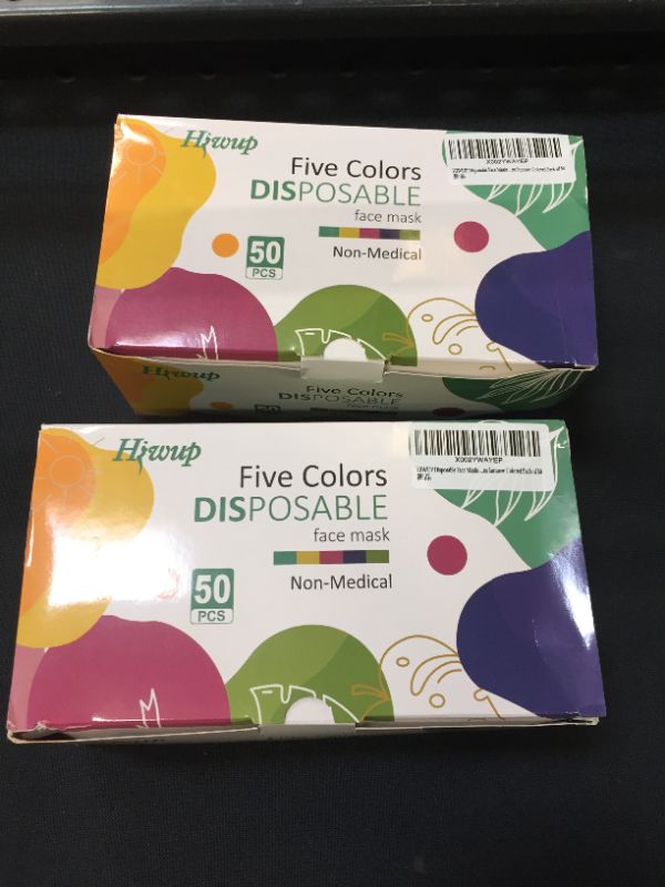 Photo 1 of 2 PACK OF 50 PC DISPOSABLE MASK 
