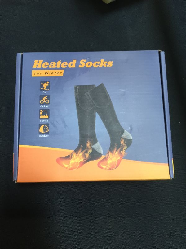 Photo 1 of Viajero 2020 Upgraded Heated Socks, Foot Warmers Electric Rechargeable Battery Heating Sock, Winter Cold Thermal Warm Feet Socks for Men Women Outdoor Hunting Ski Camping Hiking Riding Fishing LARGE GRAY
