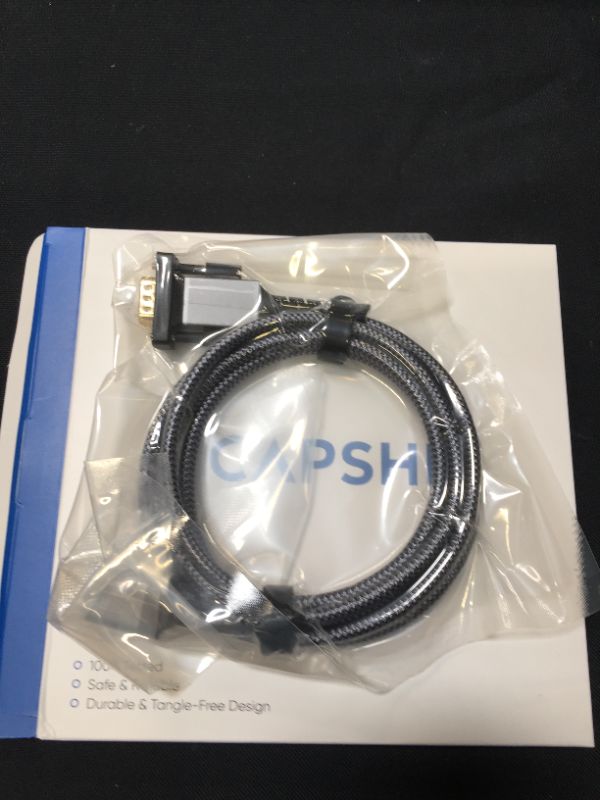 Photo 2 of HDMI to VGA,Capshi Unidirection Nylon Braid Gold-Plated HDMI to VGA 6 Feet Cable Compatible with Computer,PS3,PC, Monitor, Projector(NOT Compatible with MacBook or PS4) Grey
