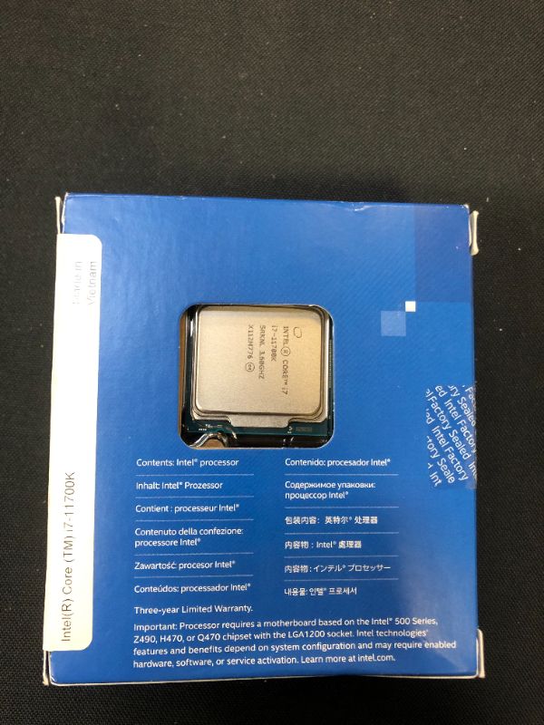 Photo 6 of Intel® Core™ i7-11700K Desktop Processor 8 Cores up to 5.0 GHz Unlocked LGA1200 (Intel 500 Series & Select 400 Series Chipset) 125W --- factory sealed 