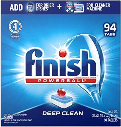 Photo 1 of Finish All In 1, Dishwasher Detergent - Powerball - Dishwashing Tablets - Dish Tabs, Fresh Scent, 94 Count Each - Packaging May Vary
