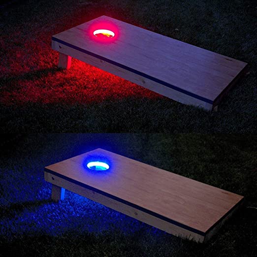 Photo 1 of AweFun Cornhole Lights - LED Lighting Kit for Corn Hole Boards- Multiple Colors and Options to Choose from - Waterproof, Bright, Easy to Install - Ideal for Family Backyard Play
