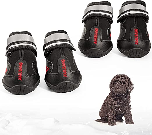 Photo 1 of Dog Boots, Dogs Paw Protectors Snow Rain Booties for Dogs Waterproof Breathable Dog Shoes w/Reflective Straps Non-Slip Rubber Sole for Doggie Puppy Small Dogs 4Pcs
5''X1.9'' FOR 23-33