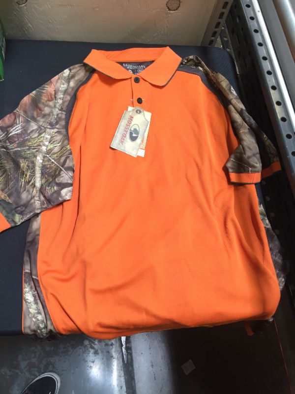 Photo 1 of MOSSY OAK MENS HUNTING SHIRT ORANGE MEDIUM