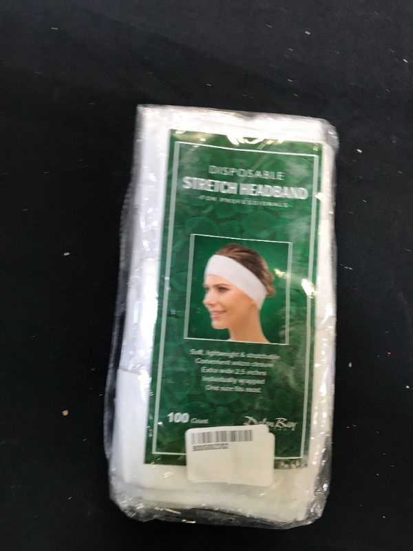 Photo 2 of APPEARUS 100 Ct. Disposable Spa Facial Headbands with Convenient Closure
