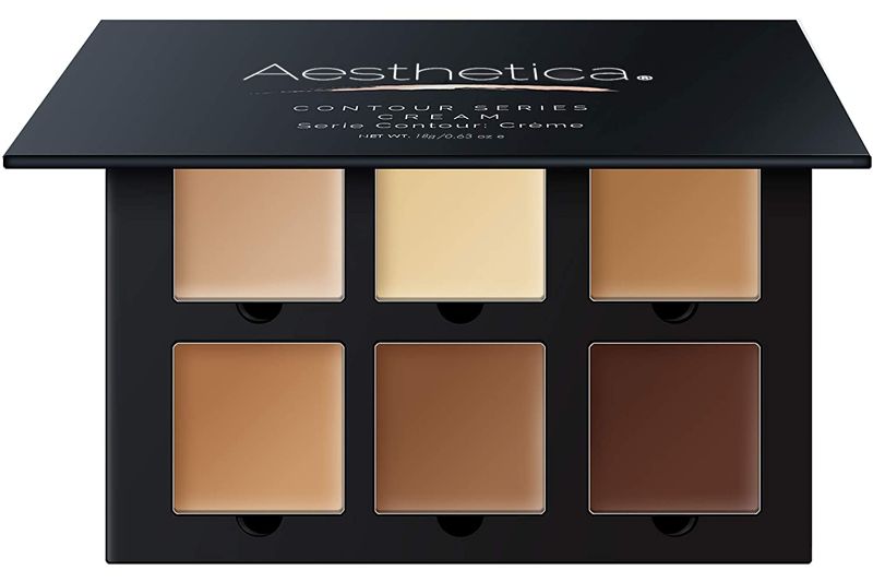Photo 1 of Aesthetica Cosmetics Cream Contour and Highlighting Makeup Kit - Contouring Foundation/Concealer Palette - Vegan & Cruelty Free - Step-by-Step Instructions Included
