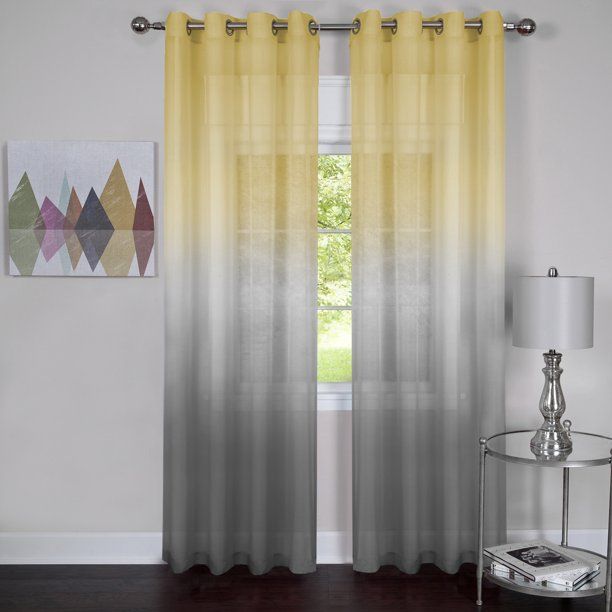 Photo 1 of Achim Home Furnishings Rainbow Single Grommet Window Curtain Panel, 52" x 84", Grey
