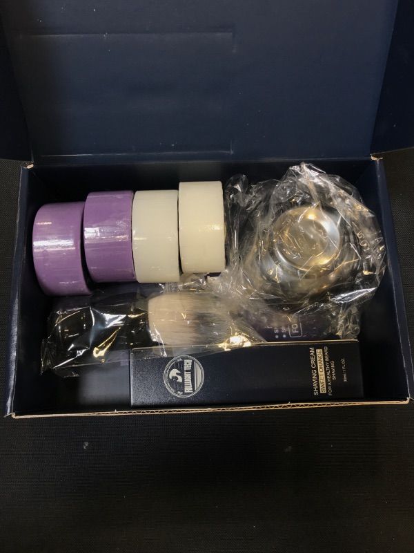 Photo 1 of 4 Packs Shaving Soap w/Shaving Bowl,Shaving Brush,Shaving Cream,Unqiue Men's Gift Set Mens Shaving Kit for Christmas Stocking Stuffers for Him Boyfriend Dad Adult Husband Birthday Valentines Day Gifts
