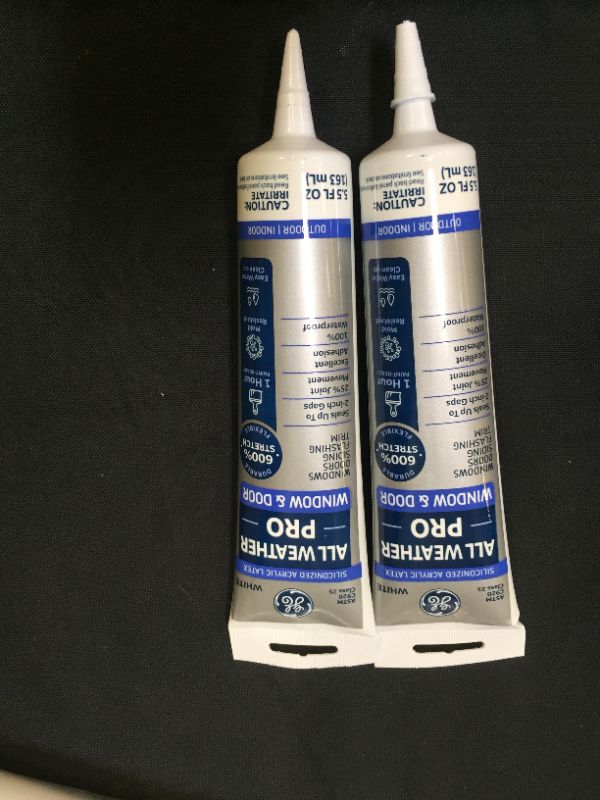 Photo 2 of GE Sealants & Adhesives-2709177 Window & Door All Weather Pro - White , 5.5 Ounce--- 2 PACK 