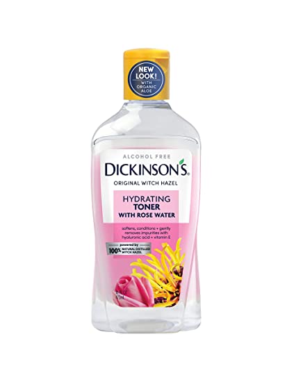 Photo 1 of Dickinson's Enhanced Witch Hazel Hydrating Toner with Rosewater, Alcohol Free, 98% Natural Formula, 16 fl. oz., Size: 16 oz 2 PCK