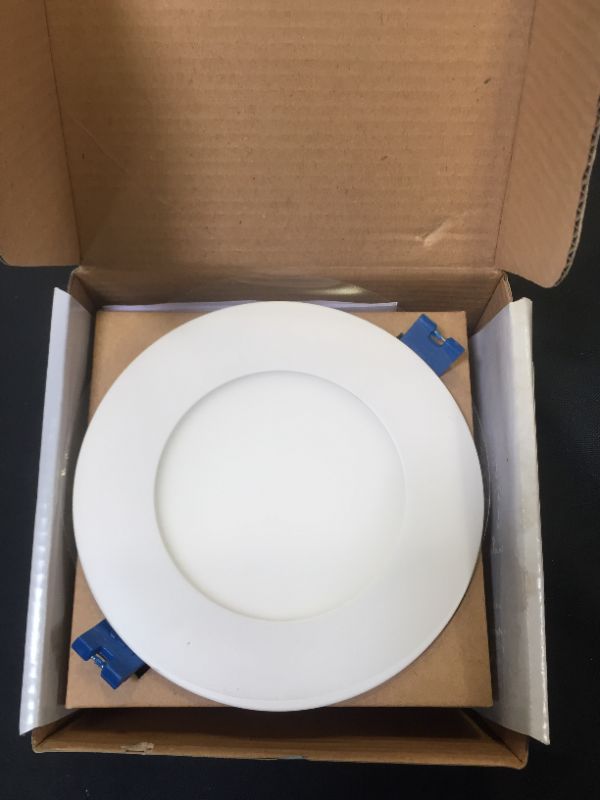 Photo 4 of GetInLight Slim Dimmable 4 Inch LED Recessed Lighting, Round Ceiling Panel, Junction Box Included, 3000K(Soft White), 9W(45W Equivalent), 600lm, White Finished, cETLus Listed, IN-0303-2-WH-30
