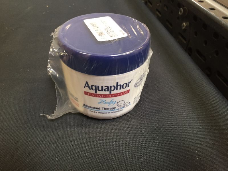 Photo 2 of Aquaphor Baby Healing Ointment Advanced Therapy Skin Protectant, Dry Skin and Diaper Rash Ointment, 14 Oz Jar exp 10/2023
