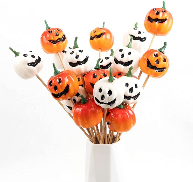 Photo 1 of Artificial Pumpkins,10pcs Fake Pumpkin Artificial Flowers Bouquet,Artificial Vegetables Lifelike,Suitable for Halloween Thanksgiving Autumn Party Home Indoor Outdoor Dining Table Hotel Decoration
