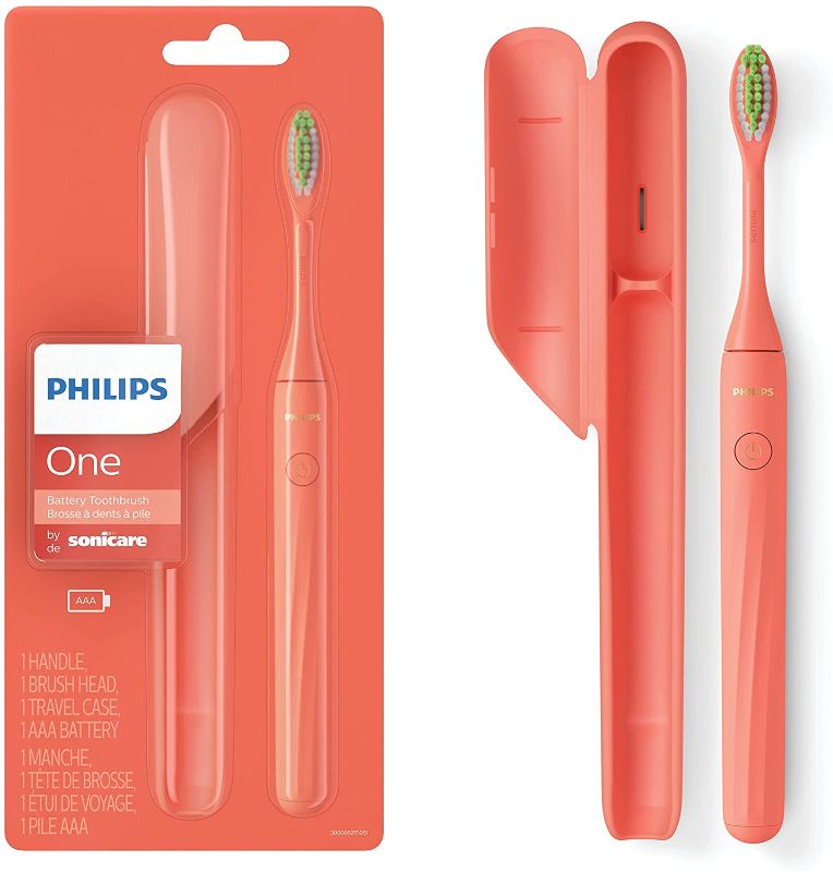 Photo 1 of PHILIPS One By Sonicare Battery Toothbrush, Miami Coral