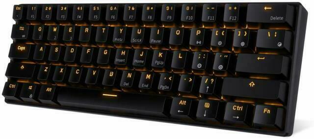 Photo 1 of Royal Kludge RK61 RGB Mechanical Keyboard - Black with Gateron Browm Switch