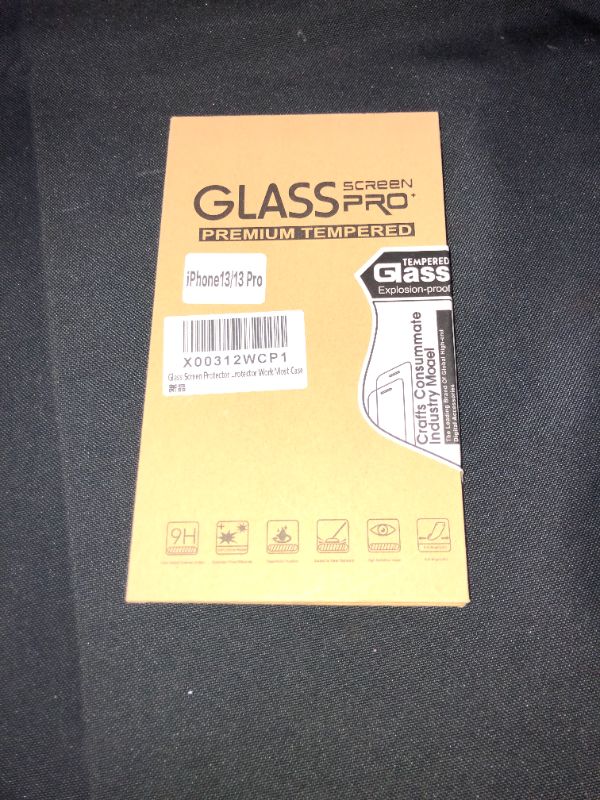 Photo 1 of Glass Screen Protector Compatible with iPhone 13 / iPhone 13 Pro (6.1" Display, 2021 Released)- 3 Pack, 9H Tempered Glass Film, HD Clear, Bubble-Free Anti-Scratch for iPhone 13/13 Pro 5G Screen Protector Work Most Case