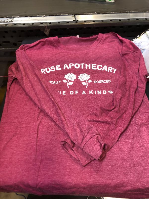 Photo 1 of ROSE APOTHECARY BURGUNDY LONG SLEEVE KNIT SIZE L 