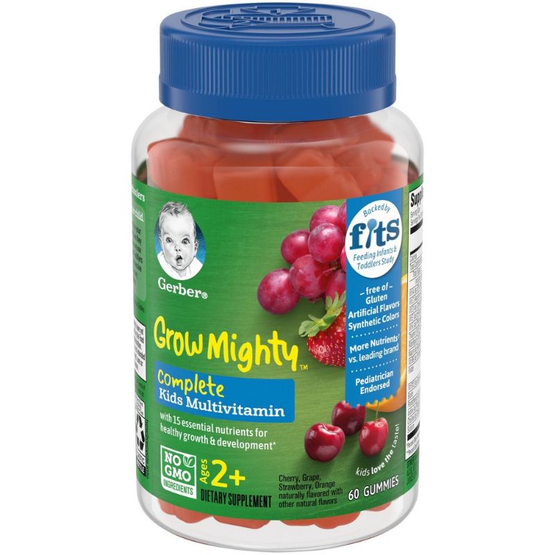 Photo 1 of Gerber Grow Mighty Complete Kids Multvitamin 60 Gummies BB 06/JUL /2022