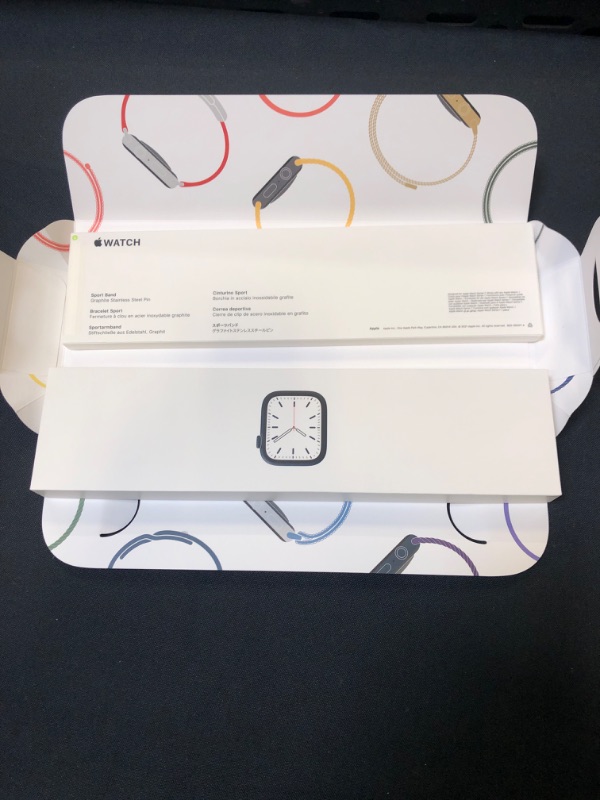 Photo 1 of Apple Watch Series 7 [GPS 45mm] Smart Watch w/ Midnight Aluminum Case with Midnight Sport Band. Fitness Tracker, Blood Oxygen & ECG Apps, Always-On Retina Display, Water Resistant
