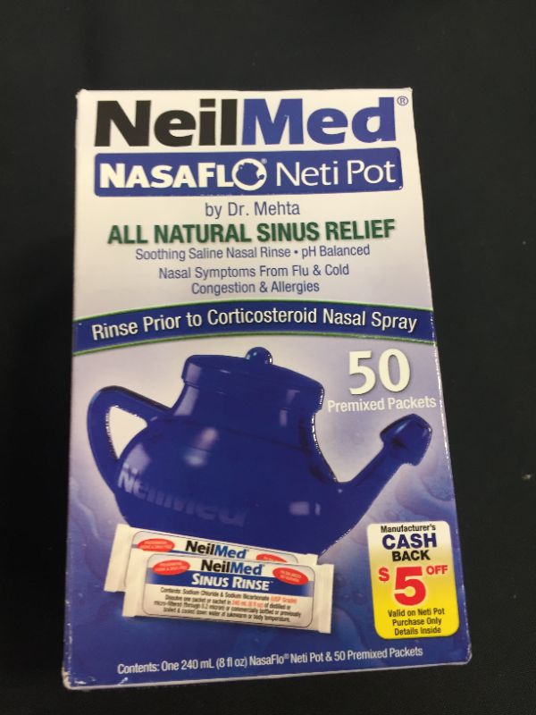 Photo 1 of NasaFlo Neti Pot Nasal Wash System with Refill Packets