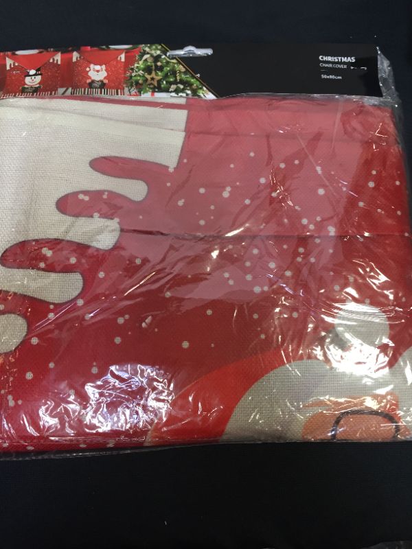 Photo 1 of 4 Pack Huge Christmas Chair Back Covers,Linen Santa Hat Chair Covers,Christmas Dining Chair Covers,Xmas Chair Covers for Home,Kitchen,Dining Room Decor,Christmas Dining Chair Slipcovers 20"x31.5"

