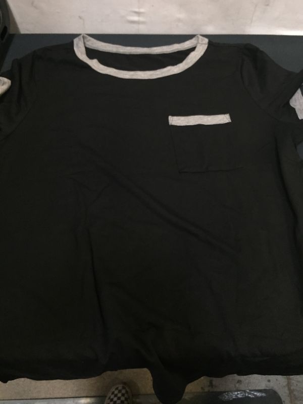 Photo 1 of WOMENS BLACKSHORT SLEEEVE SHIRT WITH POCKET SIZE SMALL 