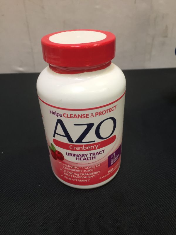Photo 2 of AZO Cranberry Urinary Tract Health Dietary Supplement, 1 Serving = 1 Glass of Cranberry Juice, Sugar Free, 100 Softgels exp 11.2023