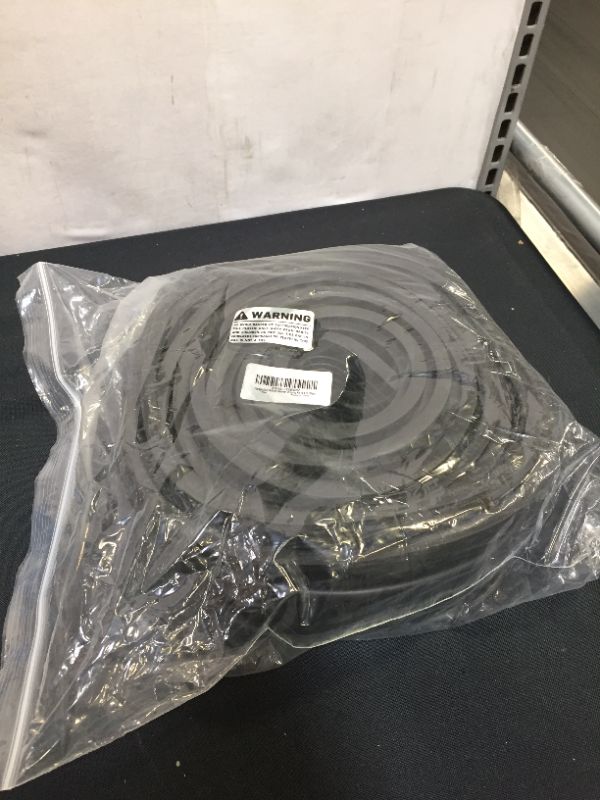 Photo 2 of 16.5 Feet Lenth Garage Door U+O Bottom Weather Stripping Kit Rubber Seal Strip Replacement, Universal Weatherproofing hreshold Buffering Sealing Rubber 5/16"T Ends, 3 3/4" Width(Black)
