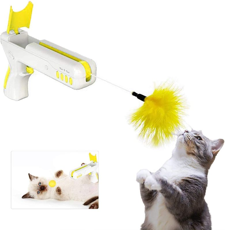 Photo 1 of Cat Toys Interactive Feather Ball Balance Gun
