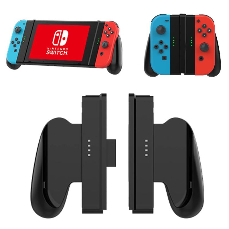 Photo 1 of Ermorgen Detachable Grip Compatible for Switch & Switch OLED, Comfort Hand Grip for Joy-Con Controllers, Multifunctional Remote Controller Holder Pad for Joycon Grips Accessories -Black
