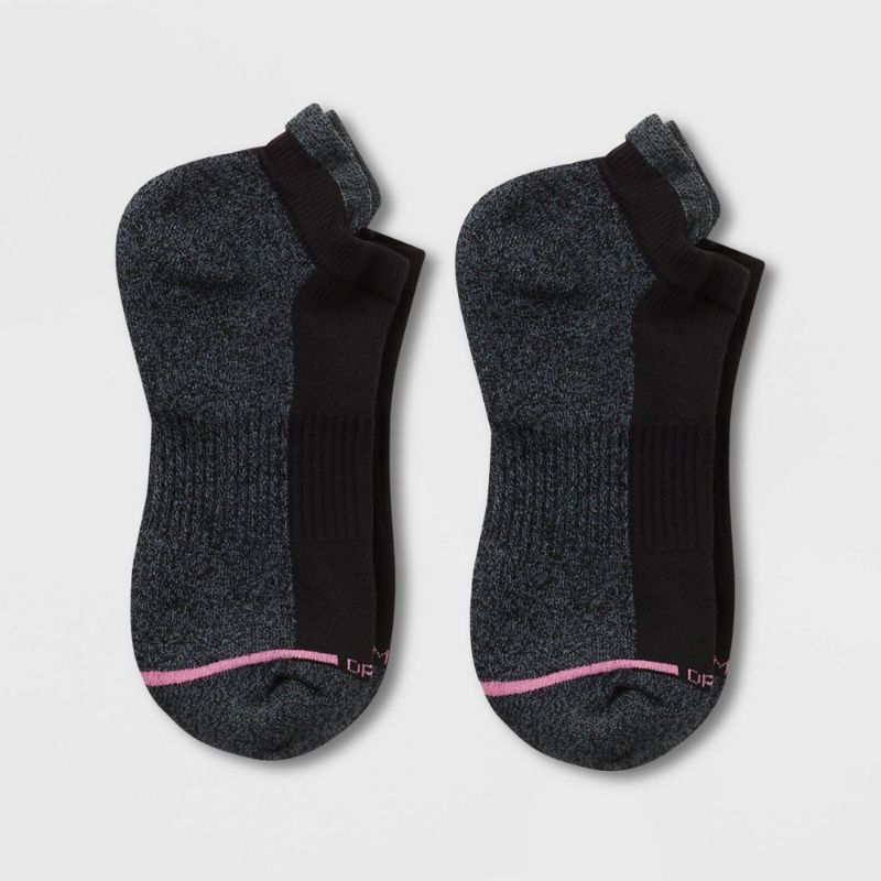 Photo 1 of Women's Dr. Motion 2-Pk. Compression Ankle Socks, Size: 9-11, Black
