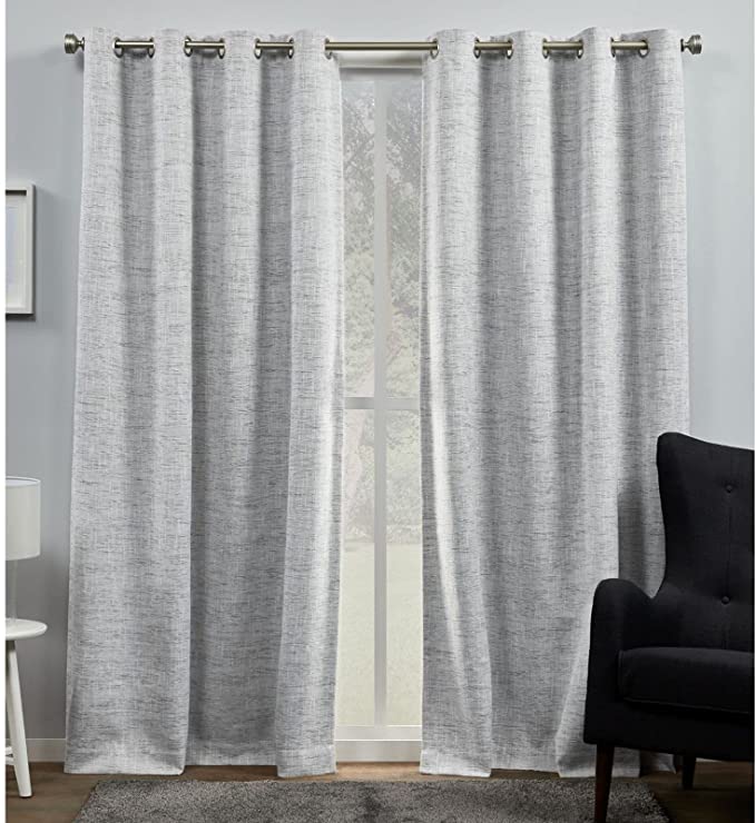 Photo 1 of Exclusive Home Curtains Burke Blackout Grommet Top Curtain Panel Pair, 50x96, Grey
