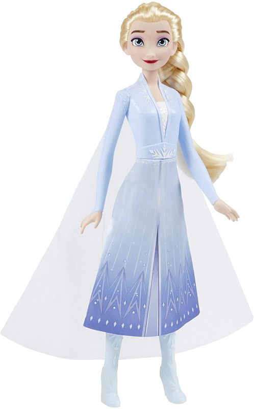 Photo 1 of Disney Frozen 2 Elsa Frozen Shimmer Fashion Doll, Skirt, Shoes, and Long Blonde Hair, Toy for Kids 3 Years Old and Up
