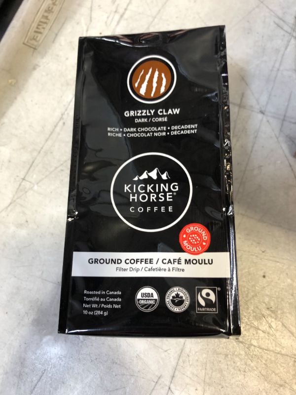 Photo 2 of 10 Oz Grizzly Claw Dark Roast Organic Ground Coffee BB MAY 11/22