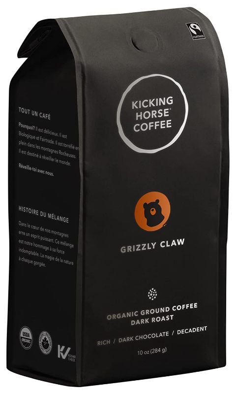 Photo 1 of 10 Oz Grizzly Claw Dark Roast Organic Ground Coffee BB MAY 11/22